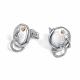 Серебряные серьги АЛЬКОР с золотой накладкой и бриллиантом 02-5734/000Б-00