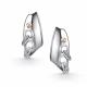 Серебряные серьги АЛЬКОР с золотой накладкой и бриллиантом 02-5735/000Б-00