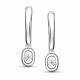 Серебряные серьги АЛЬКОР 02-5742/000Б-00 с бриллиантом