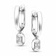 Серебряные серьги АЛЬКОР 02-5742/000Б-00 с бриллиантом