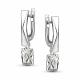 Серебряные серьги АЛЬКОР 02-5744/000Б-00 с бриллиантом