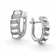 Серебряные серьги АЛЬКОР 02-5758/00КЦ-00 с фианитом