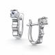 Серебряные серьги АЛЬКОР 02-5759/00КЦ-00 с фианитом