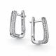 Серебряные серьги АЛЬКОР 02-5760/00КЦ-00 с фианитом