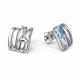 Серебряные серьги АЛЬКОР 02-5770/ГХТБ-00 с топазом и горным хрусталём