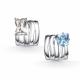 Серебряные серьги АЛЬКОР 02-5770/ГХТБ-00 с топазом и горным хрусталём