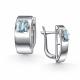 Серебряные серьги АЛЬКОР 02-5771/00ТБ-00 с топазом