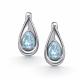 Серебряные серьги АЛЬКОР 02-5772/00ТБ-00 с топазом