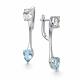 Серебряные серьги АЛЬКОР 02-5773/ГХТБ-00 с топазом и горным хрусталём