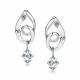 Серебряные серьги АЛЬКОР 02-5786/00ГХ-00 с горным хрусталём