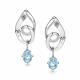 Серебряные серьги АЛЬКОР 02-5786/00ТБ-00 с топазом