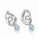 Серебряные серьги АЛЬКОР 02-5786/00ТБ-00 с топазом