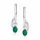 Серебряные серьги АЛЬКОР 02-5788/00АГ-00 с агатом
