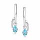 Серебряные серьги АЛЬКОР 02-5788/00ТБ-00 с топазом