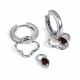 Серебряные серьги-трансформеры АЛЬКОР с гранатом 02-5790/00ГР-00