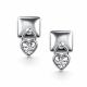 Серебряные серьги АЛЬКОР 02-5801/000Б-00 с бриллиантом