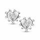 Серебряные серьги АЛЬКОР 02-5803/000Б-00 с бриллиантом