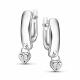 Серебряные серьги АЛЬКОР 02-5805/000Б-00 с бриллиантом