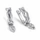 Серебряные серьги АЛЬКОР 02-5806/000Б-00 с бриллиантом