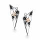 Серебряные серьги АЛЬКОР с золотой накладкой и бриллиантом 02-5812/000Б-17