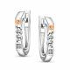 Серебряные серьги АЛЬКОР с золотой накладкой и бриллиантом 02-5816/000Б-00
