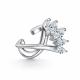 Одиночная серьга из серебра АЛЬКОР с фианитом 02-5827/00КЦ-00