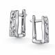 Серебряные серьги АЛЬКОР 02-5856/000Б-00 с бриллиантом