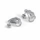 Серебряные серьги АЛЬКОР 02-5866/000Б-00 с бриллиантом