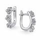Серебряные серьги АЛЬКОР 02-5867/000Б-00 с бриллиантом