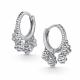 Серебряные серьги АЛЬКОР 02-5868/000Б-00 с бриллиантом