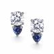 Серебряные серьги АЛЬКОР 02-5875/00ГХ-00 с фианитом и горным хрусталём