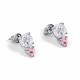 Серебряные серьги АЛЬКОР 02-5875/05ГХ-00 с фианитом и горным хрусталём