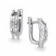 Серебряные серьги АЛЬКОР 02-5892/000Б-00 с бриллиантом