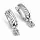 Серебряные серьги АЛЬКОР 02-5894/000Б-00 с бриллиантом