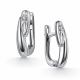 Серебряные серьги АЛЬКОР 02-5895/000Б-00 с бриллиантом