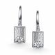 Серебряные серьги АЛЬКОР 02-5896/000Б-00 с бриллиантом
