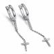 Серебряные серьги-кресты АЛЬКОР 02-5897/0000-00