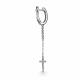 Серебряные серьги-кресты АЛЬКОР 02-5897/0000-00