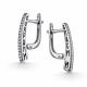 Серебряные серьги АЛЬКОР 02-5901/0ЭМ3-00 с фианитом и эмалью