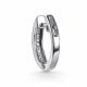 Серьги из черненого серебра АЛЬКОР 02-5904/00КЦ-17 с фианитом