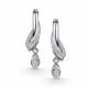 Серебряные серьги АЛЬКОР 02-5905/000Б-00 с бриллиантом