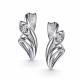 Серебряные серьги АЛЬКОР 02-5906/000Б-00 с бриллиантом