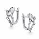 Серебряные серьги АЛЬКОР 02-5906/000Б-00 с бриллиантом
