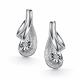 Серебряные серьги АЛЬКОР 02-5907/000Б-00 с бриллиантом