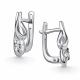 Серебряные серьги АЛЬКОР 02-5907/000Б-00 с бриллиантом