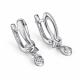 Серебряные серьги АЛЬКОР 02-5908/000Б-00 с бриллиантом
