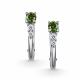 Серебряные серьги АЛЬКОР 02-5911/004М-00 с фианитом и муассанитом