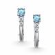 Серебряные серьги АЛЬКОР с бриллианитом и фианитом 02-5911/0БТ9-00