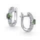 Серебряные серьги АЛЬКОР 02-5912/004М-00 с фианитом и муассанитом