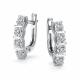 Серебряные серьги АЛЬКОР 02-5914/000М-00 с муассанитом